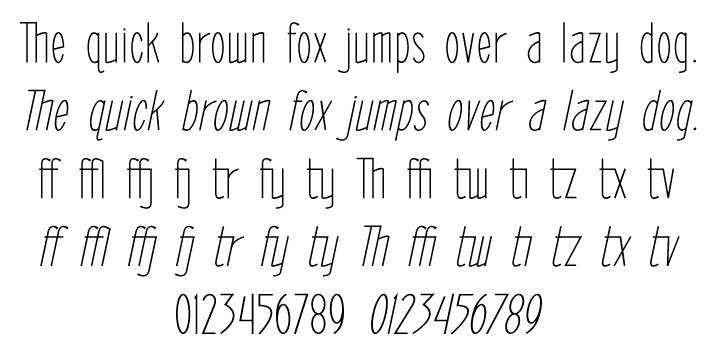 Пример шрифта ABTS Oklahoma Italic